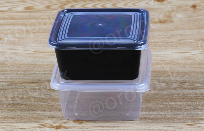 กล่องอาหารเหลี่ยม  SQ-BOX450ml+ฝาสีใส