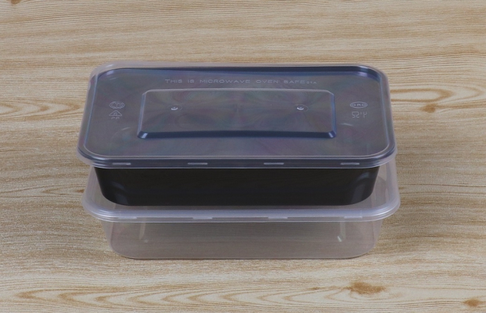 กล่องอาหารเหลี่ยม GP-BOX500 ml+ฝาสีใส