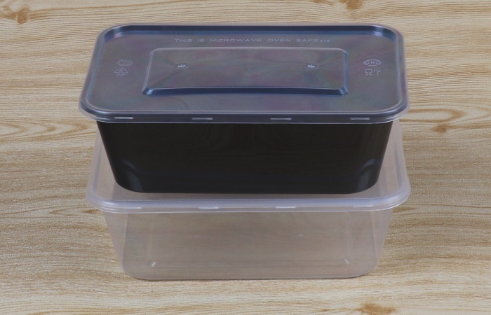 กล่องอาหารเหลี่ยม GP-BOX750 ml+ฝาสีใส